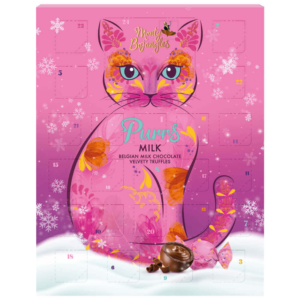 Monty Bojangles Purrs Advent Calendar Chocolate Truffles 250g